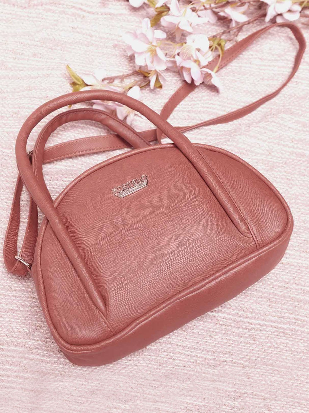 

Fostelo Structured Handheld Bag, Rose gold