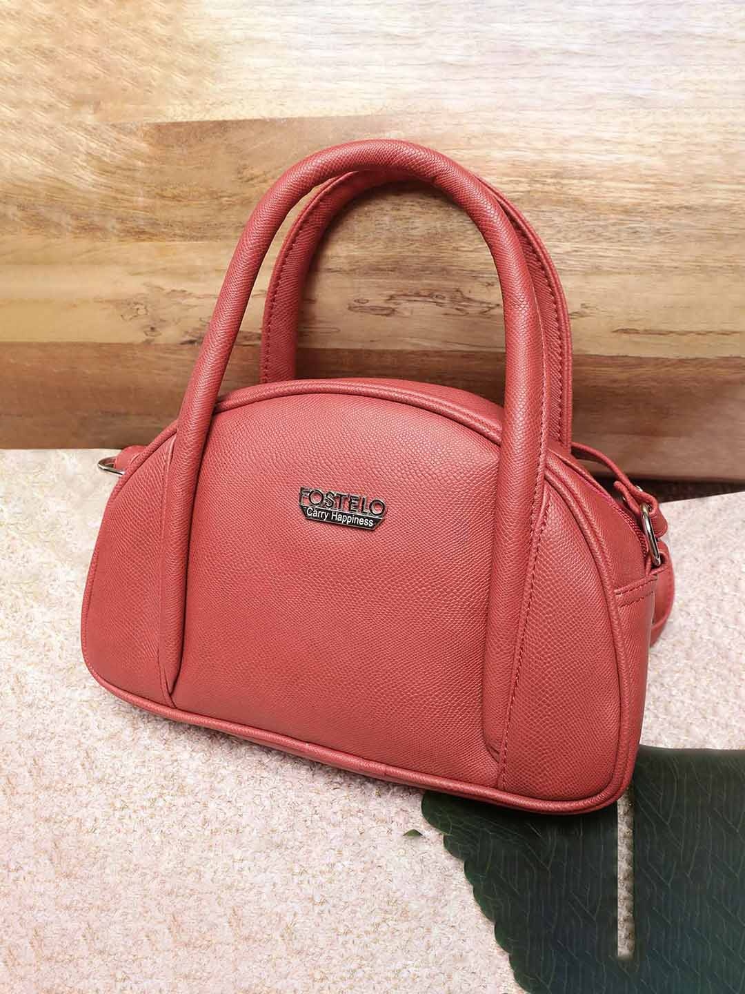

Fostelo PU Structured Handheld Bag, Red