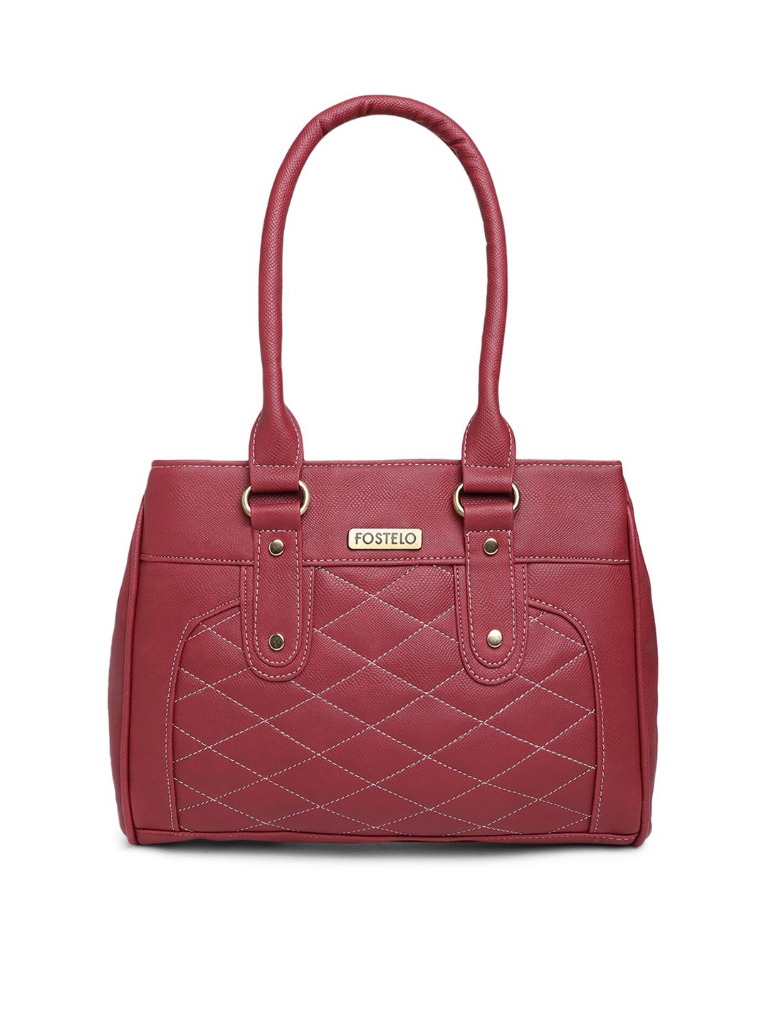 

Fostelo Textured Structured Handheld Bag, Maroon