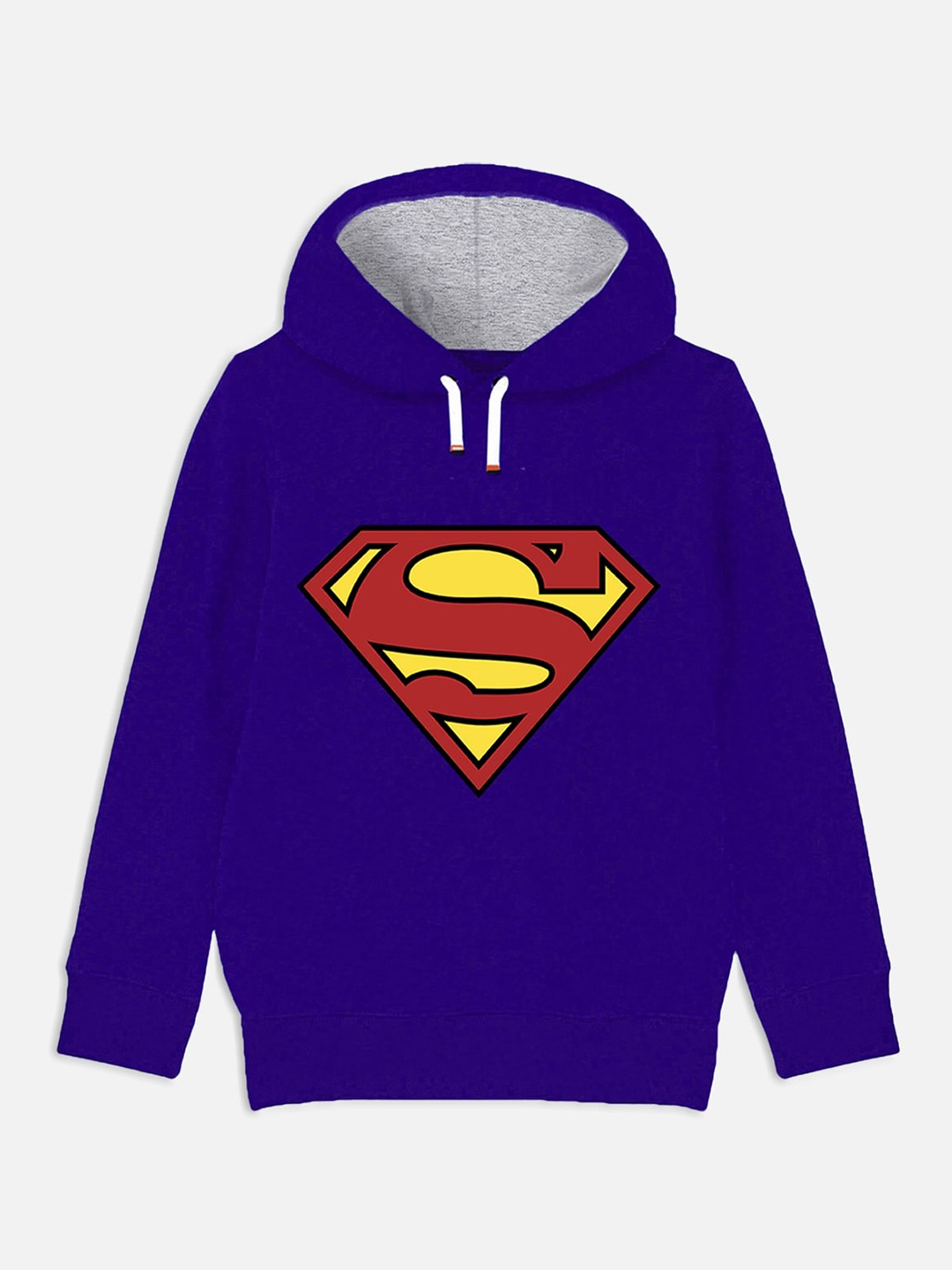 

YK Justice League Boys Superman Printed Hooded Cotton Sweatshirt, Blue