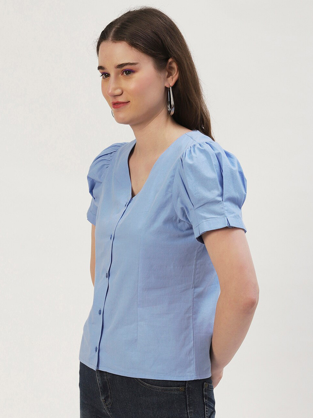 

DressBerry V-Neck Top, Blue