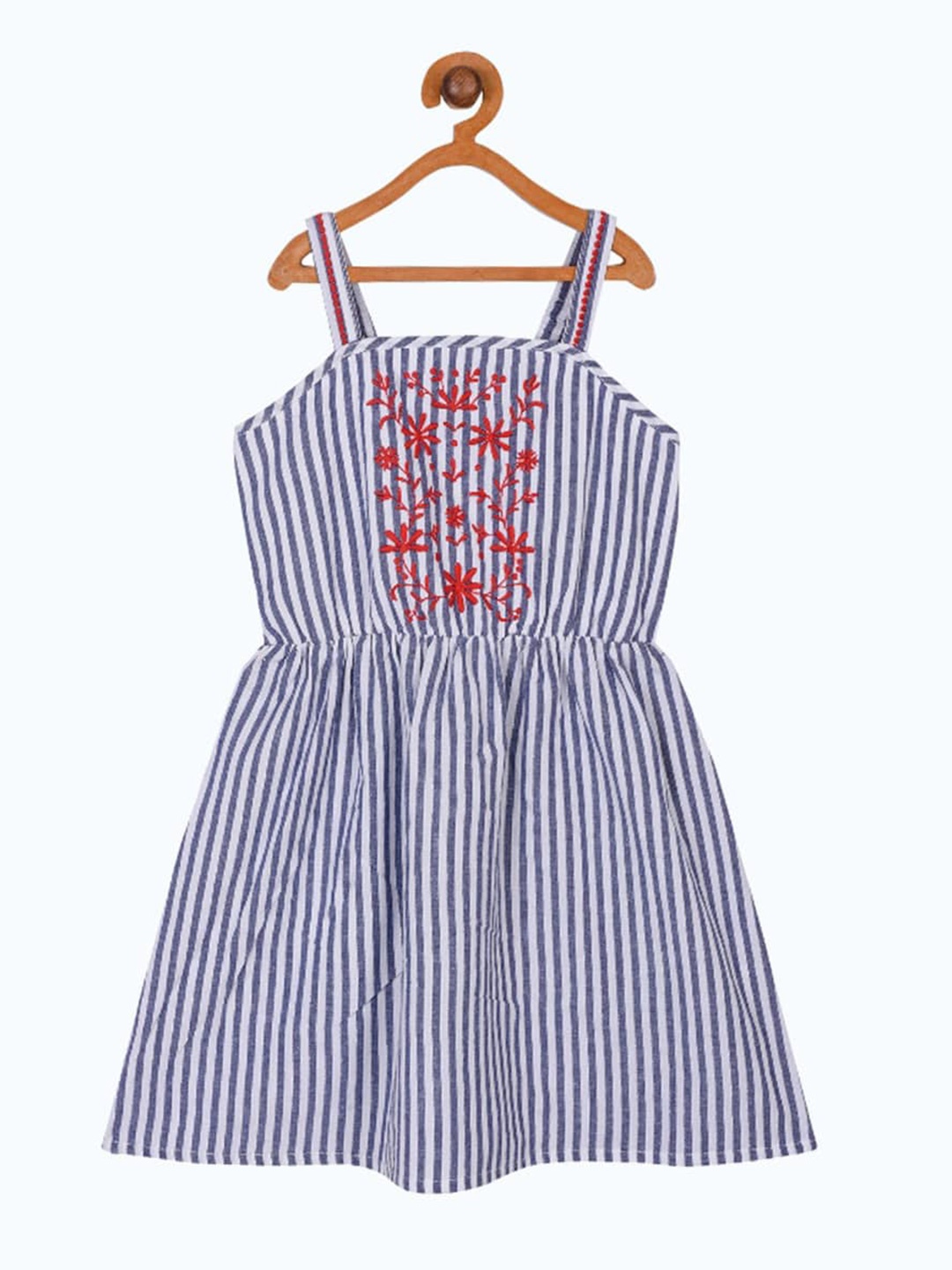 

Miyo Striped Cotton Dress, White