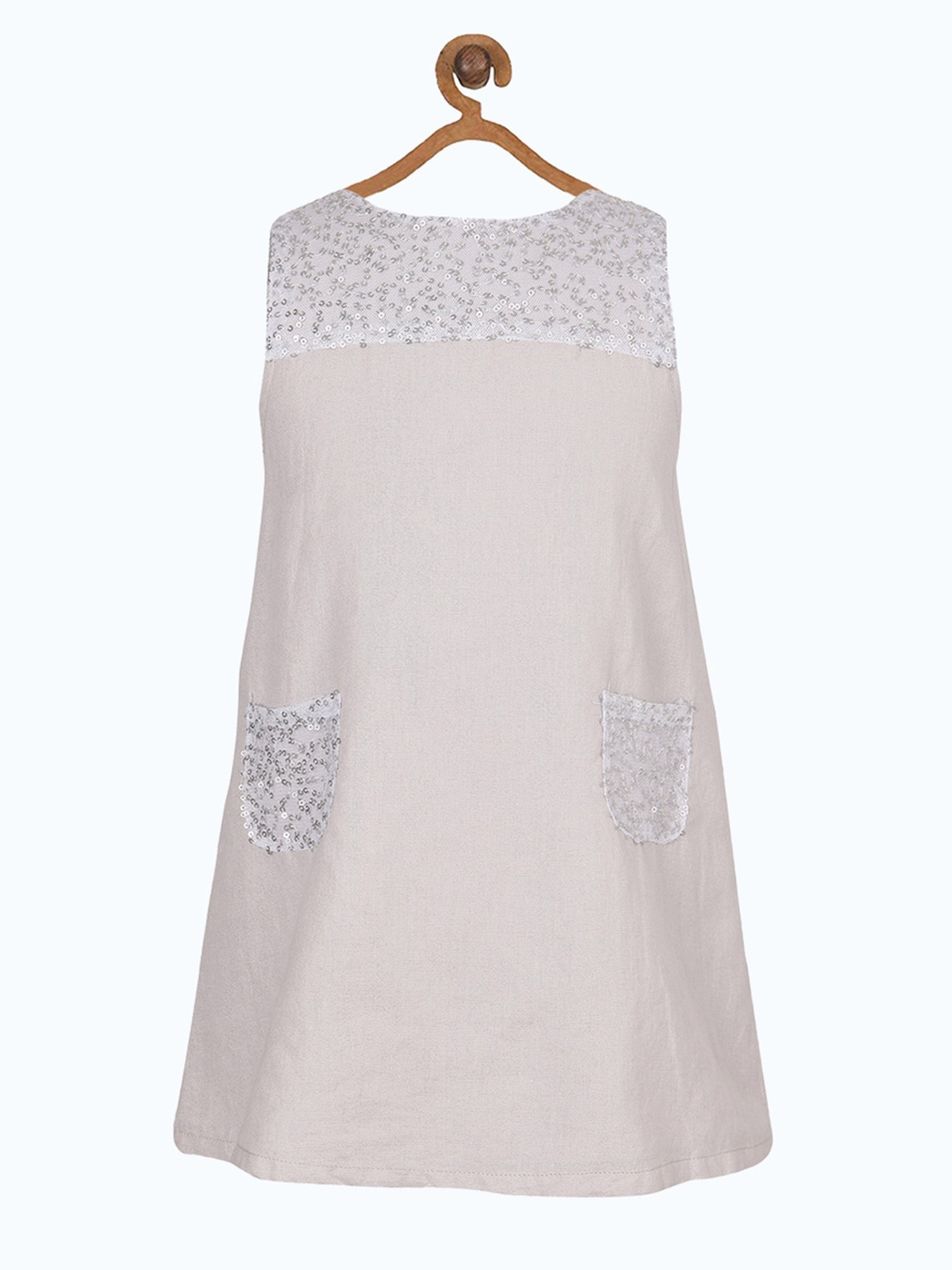 

Miyo Embellished A-Line Dress, Cream