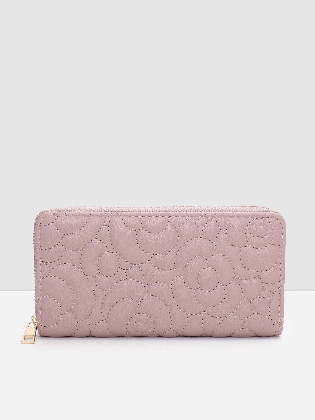 

max Women PU Zip Around Wallet, Pink