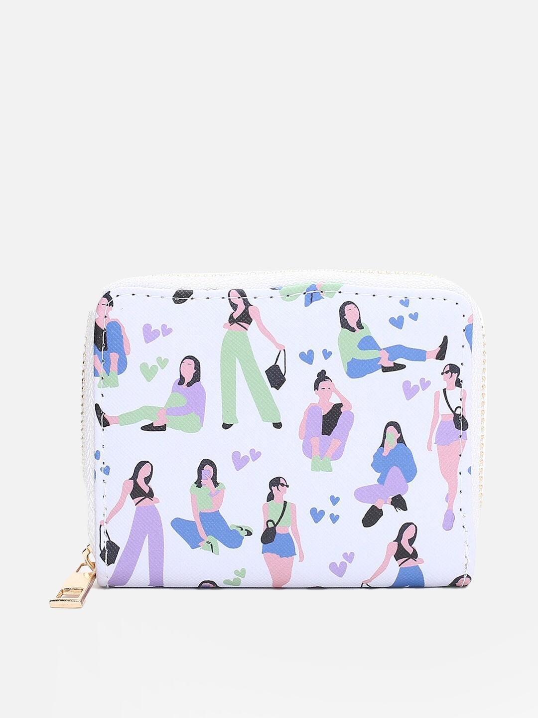 

max Women Printed Zip Around Wallet, White