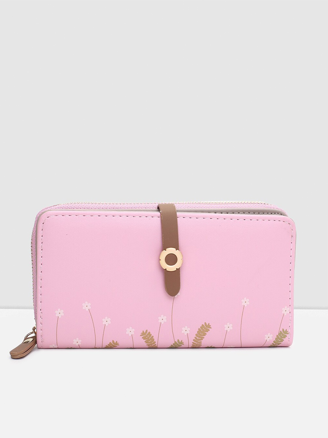 

max Women Pink & Brown Printed PU Envelope