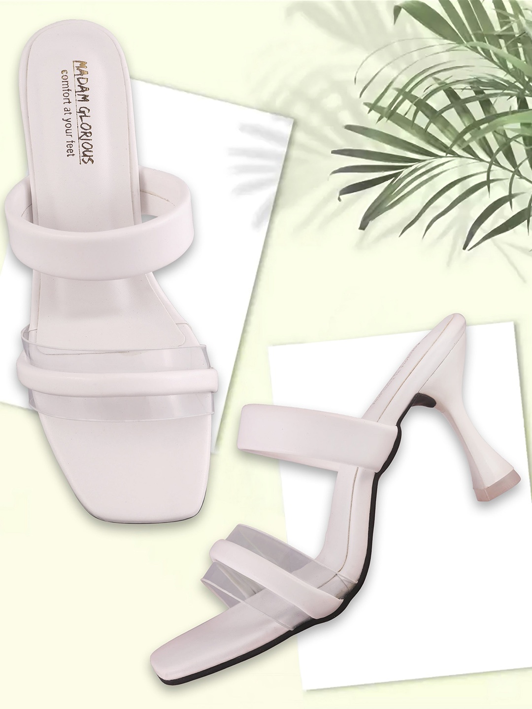 

madam glorious Women Solid Block Heels, White