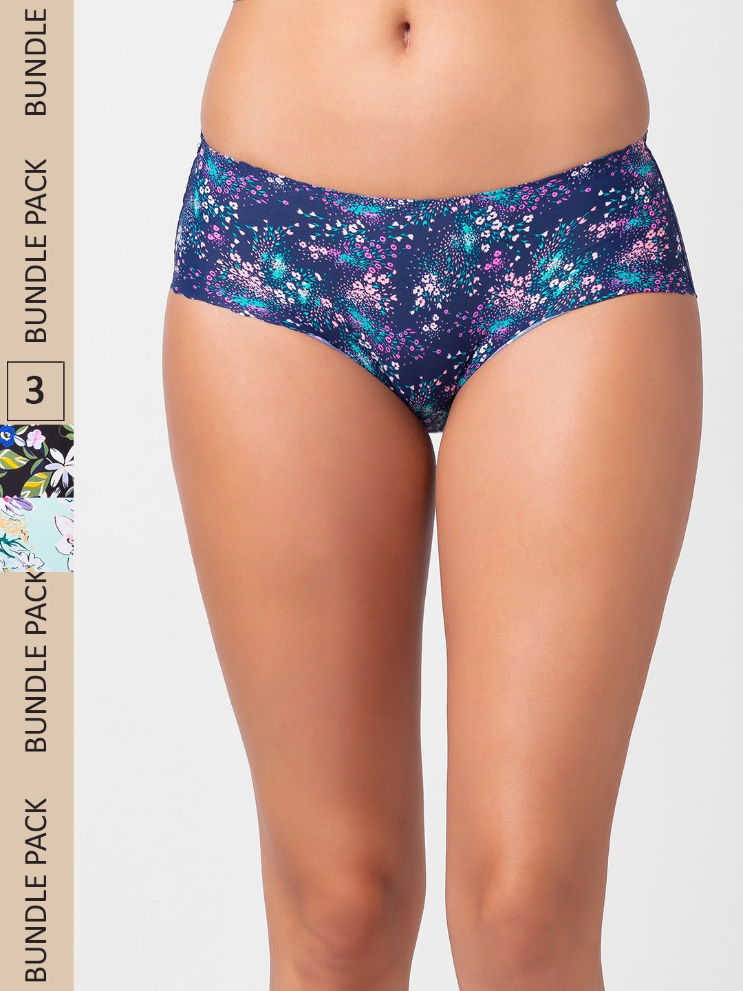 

FashionRack Women Pack Of 3 Assorted Hipster Briefs