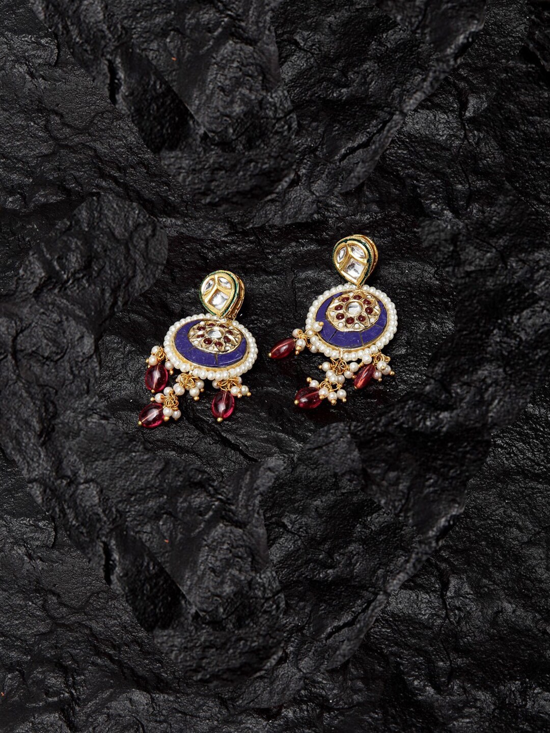 

DUGRISTYLE Classic Chandbalis Earrings, Blue
