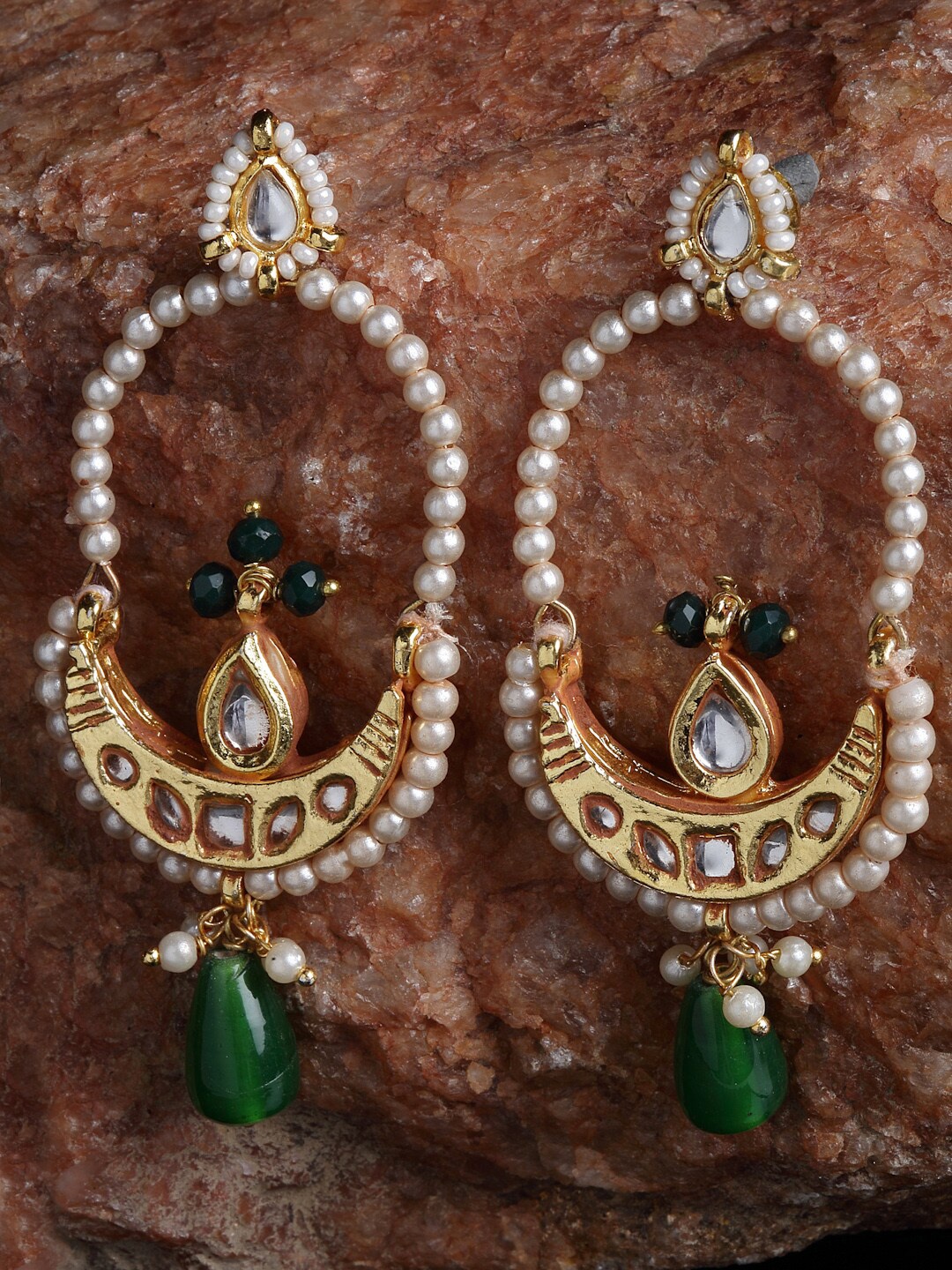 

DUGRISTYLE Gold Plated Classic Drop Earrings, Green