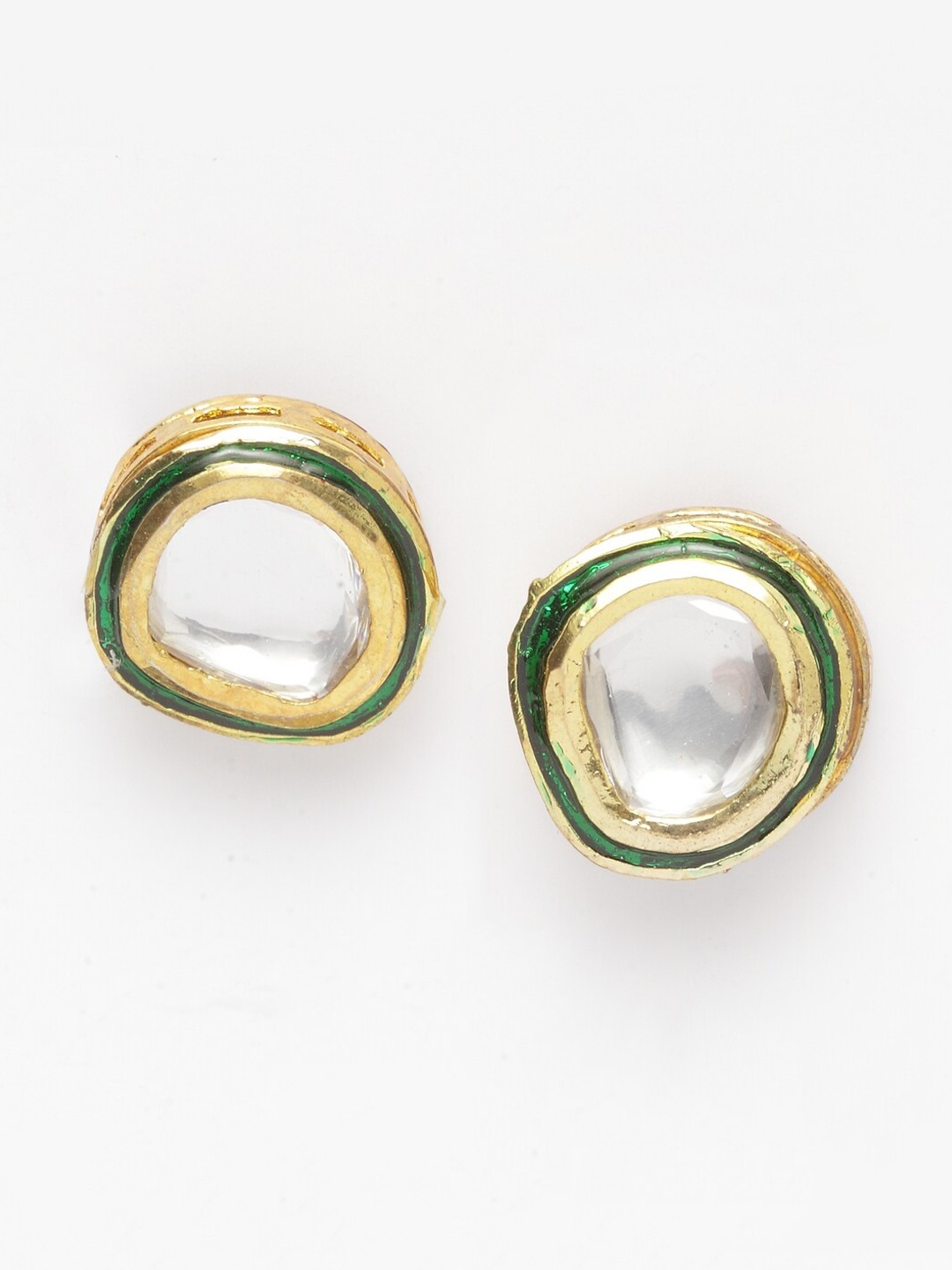 

DUGRISTYLE Gold-Plated Classic Studs Earrings, Green