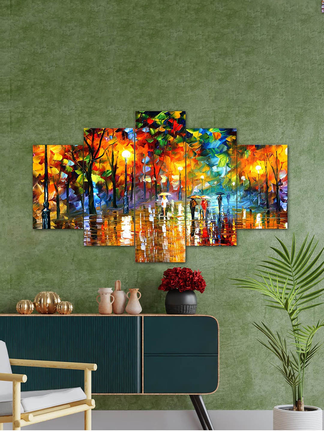 

Perpetual Yellow Set Of 5 Modern Art Painting 3d Scenery Wall Art