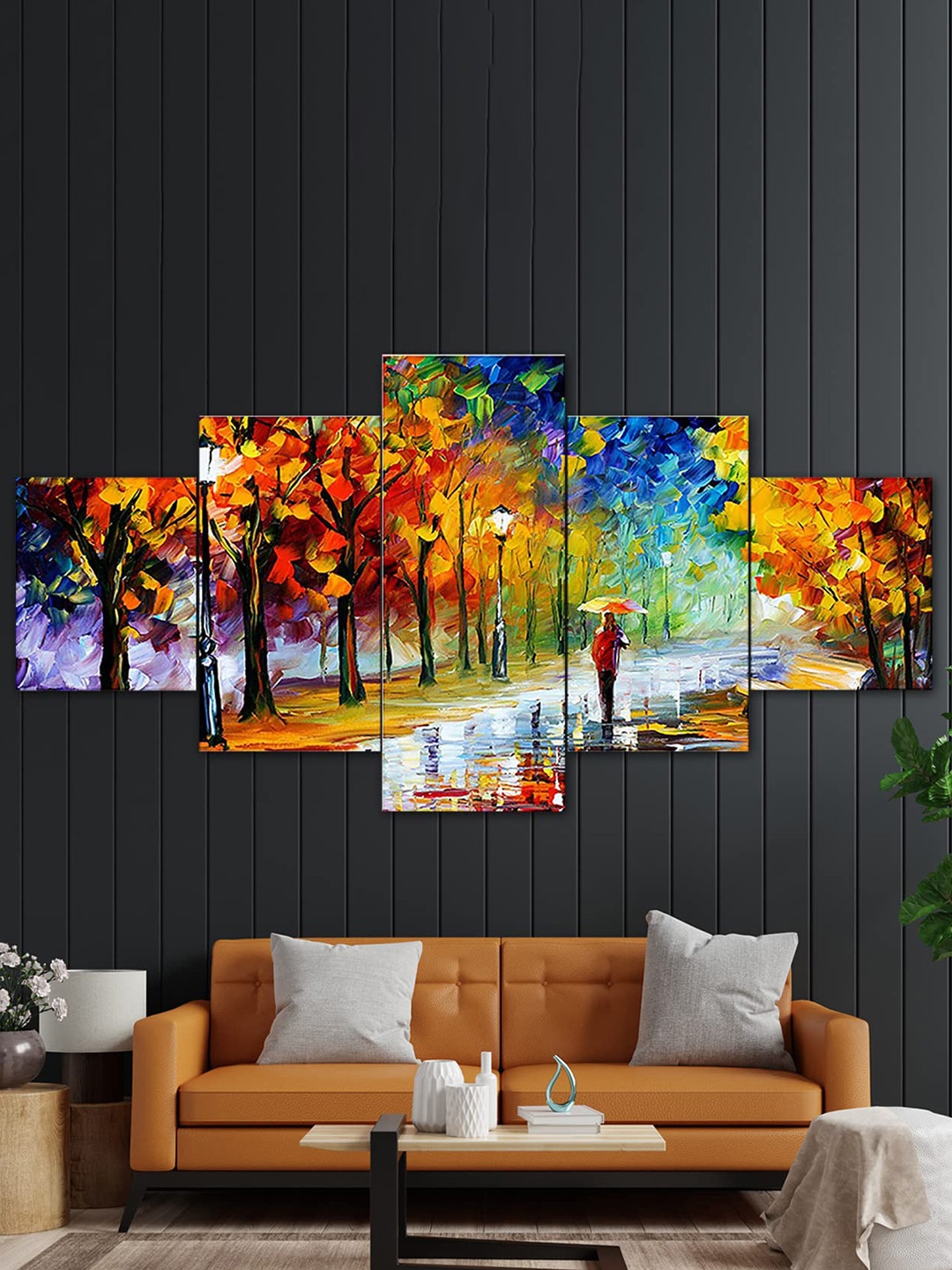 Perpetual Set Of 5 Modern Art Painting Wall Art, Multi
