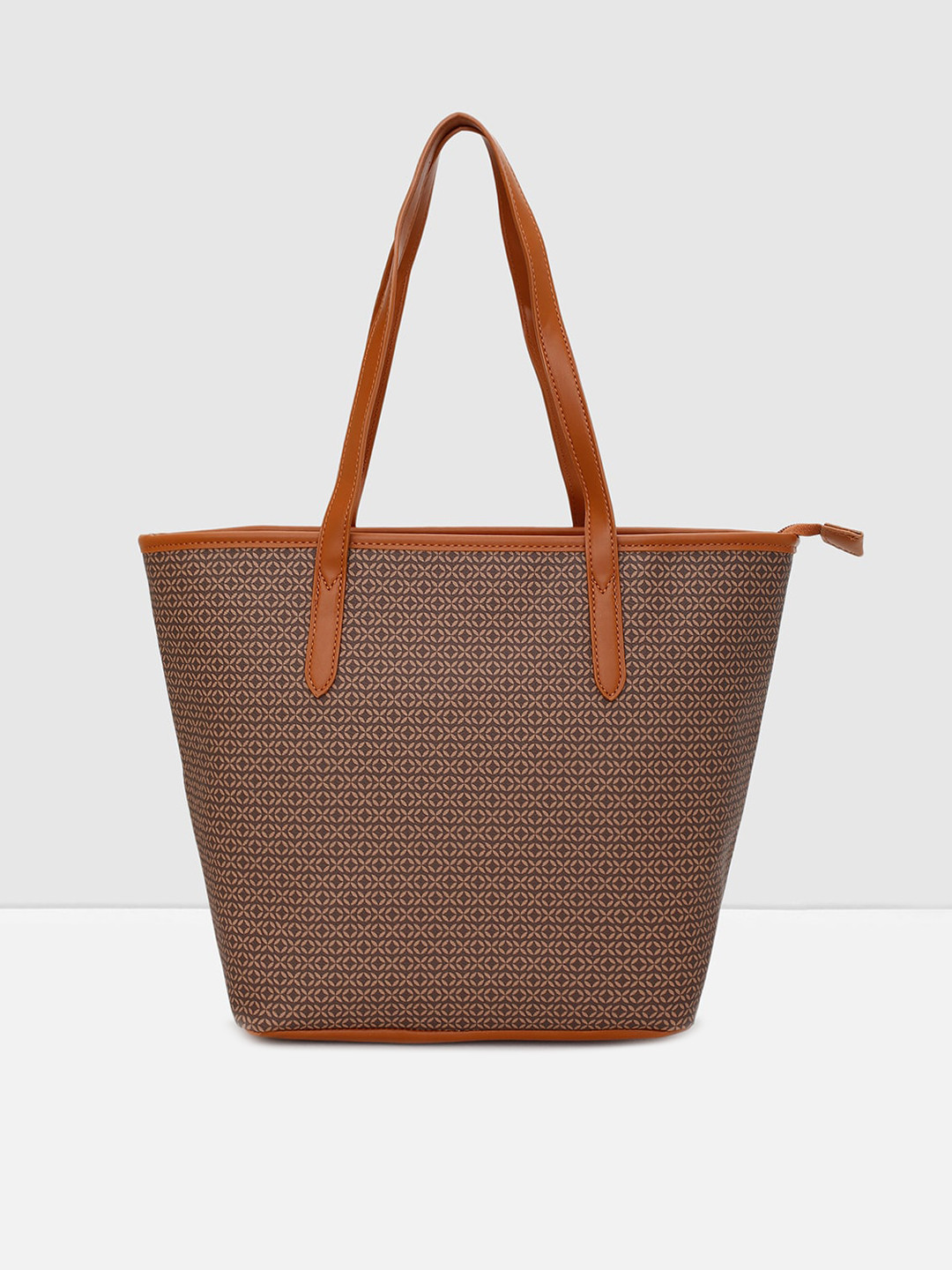 

max PU Structured Tote Bag, Tan