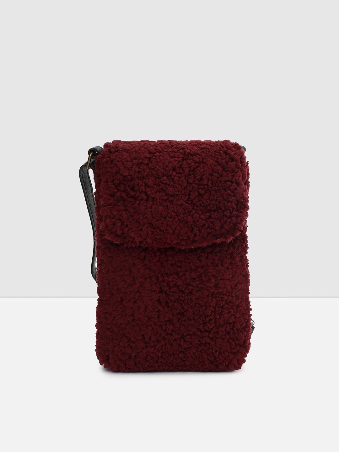 

max Embellished Oversized Structured Sling Bag, Maroon