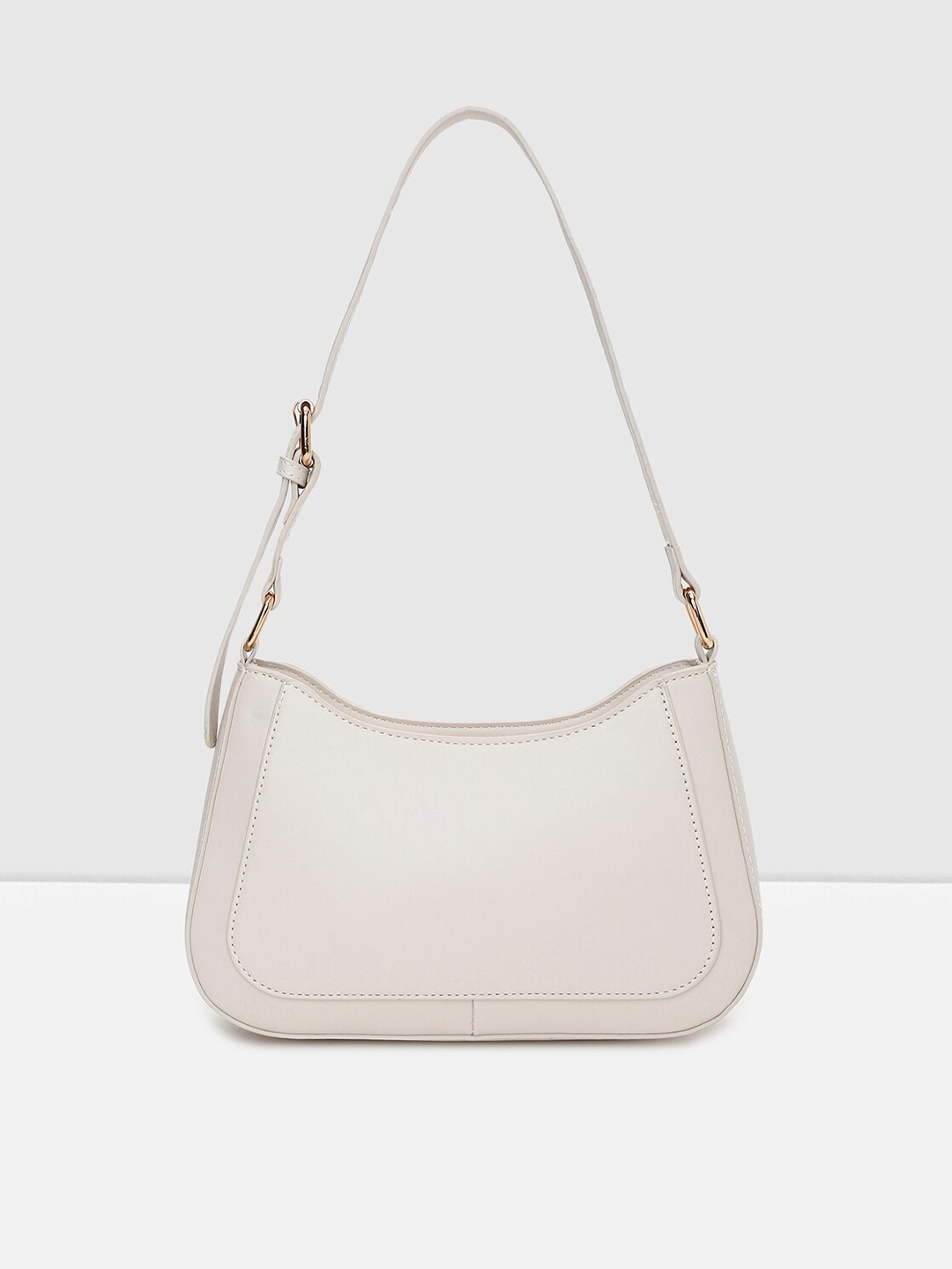 

max Off PU Structured Hobo Bag, Off white