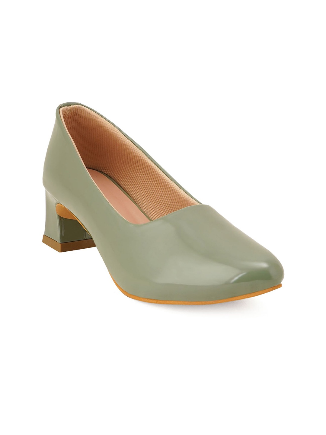 

SCENTRA Women Solid Block Pumps, Green