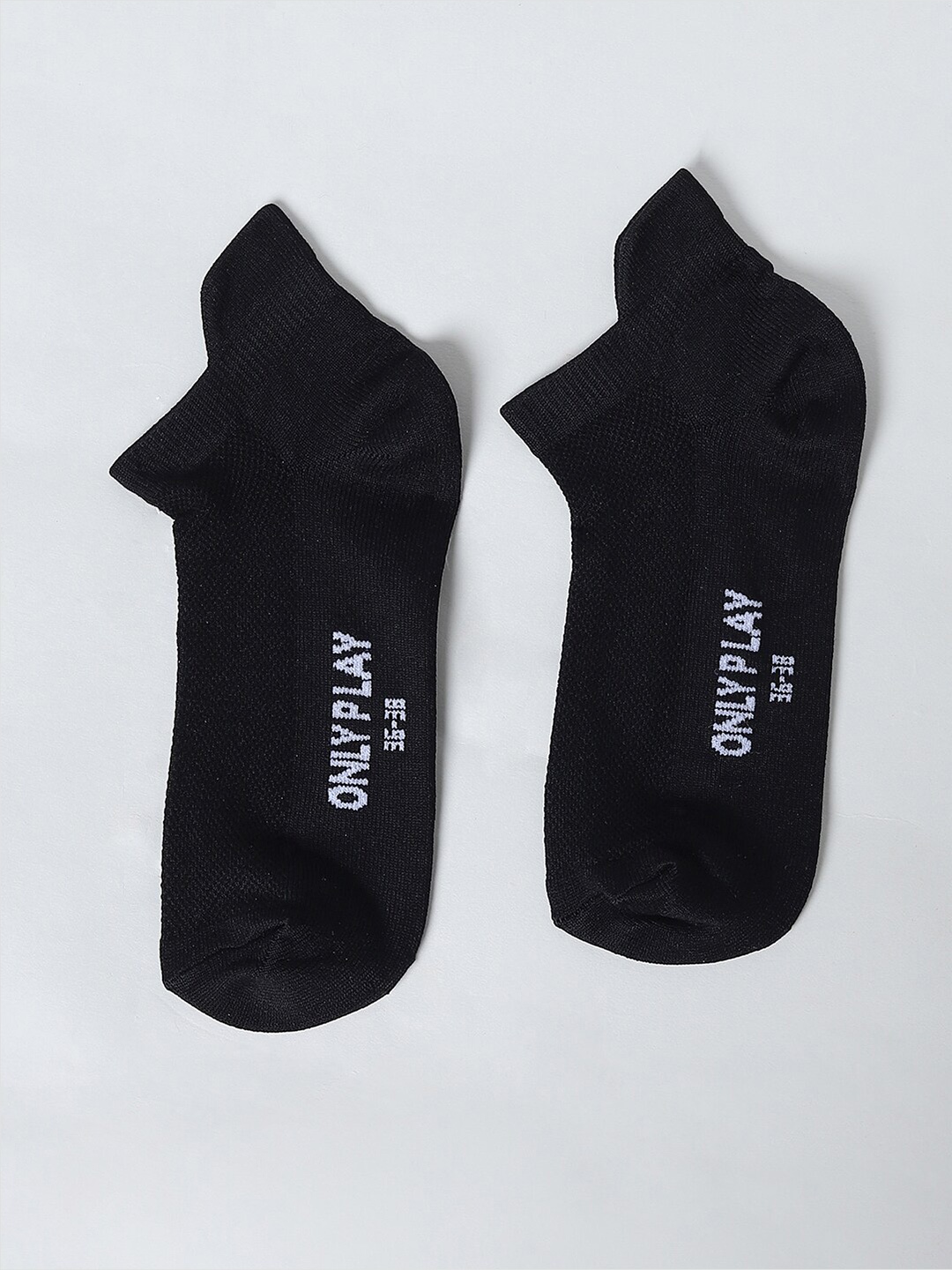 

ONLY Women Patterned Ankle-Length Socks, Black