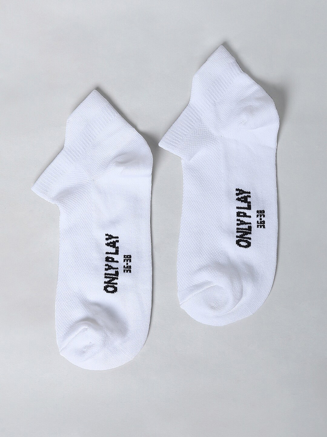 

ONLY Women Onpactive Patterned Ankle-Length Socks, White