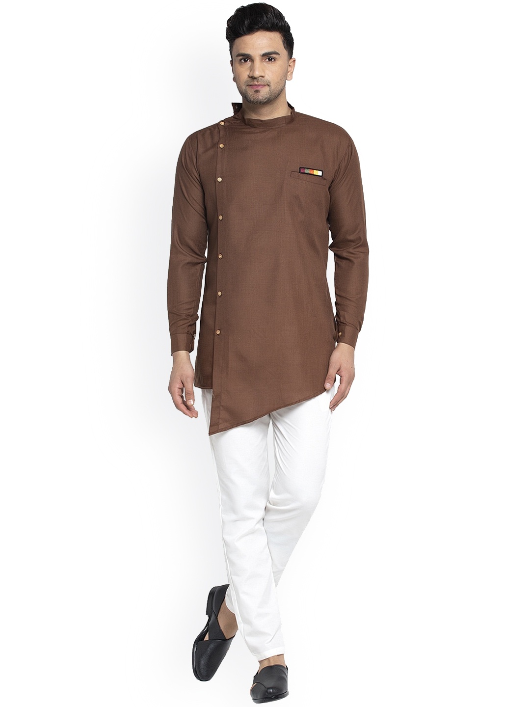 

Benstoke Men Brown Kurta with Trousers