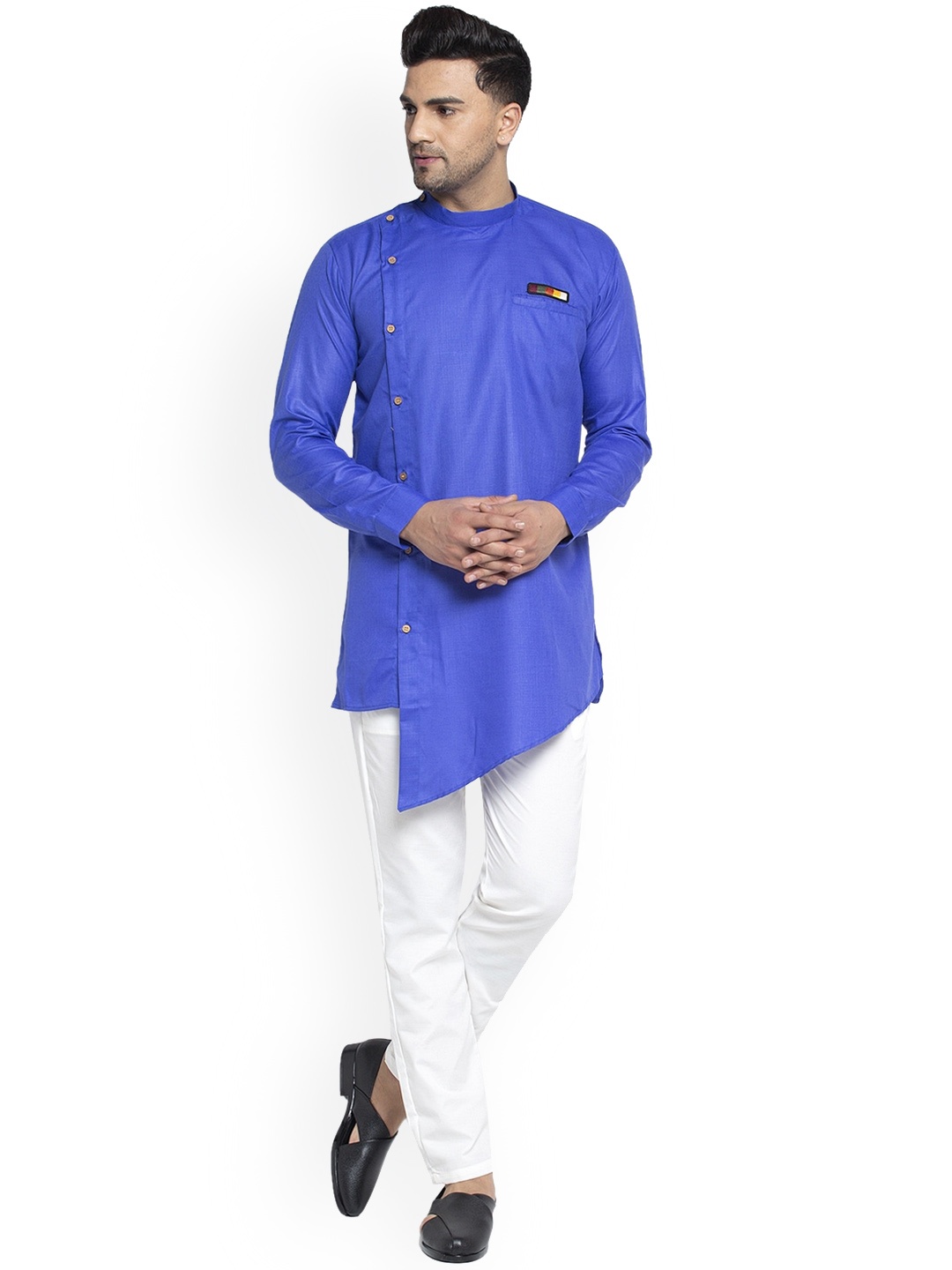 

Benstoke Men Blue Kurta with Trousers