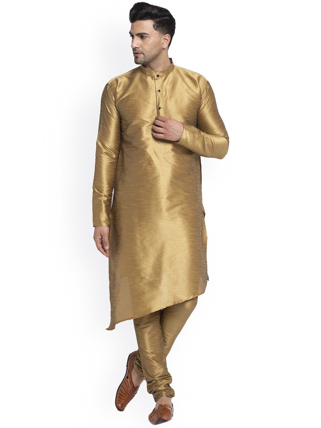 

Benstoke Men Copper-Toned Kurta with Churidar