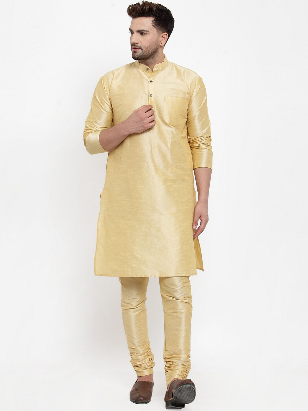 

Benstoke Men Kurta with Churidar, Gold