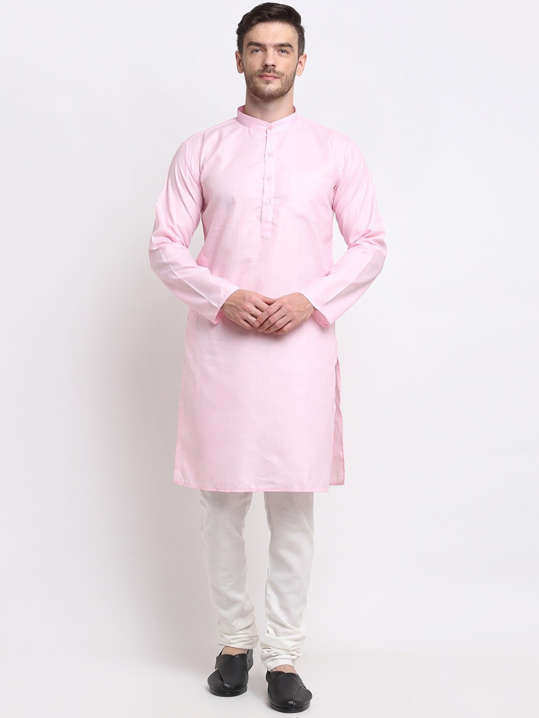 

Benstoke Men Kurta with Churidar, Pink