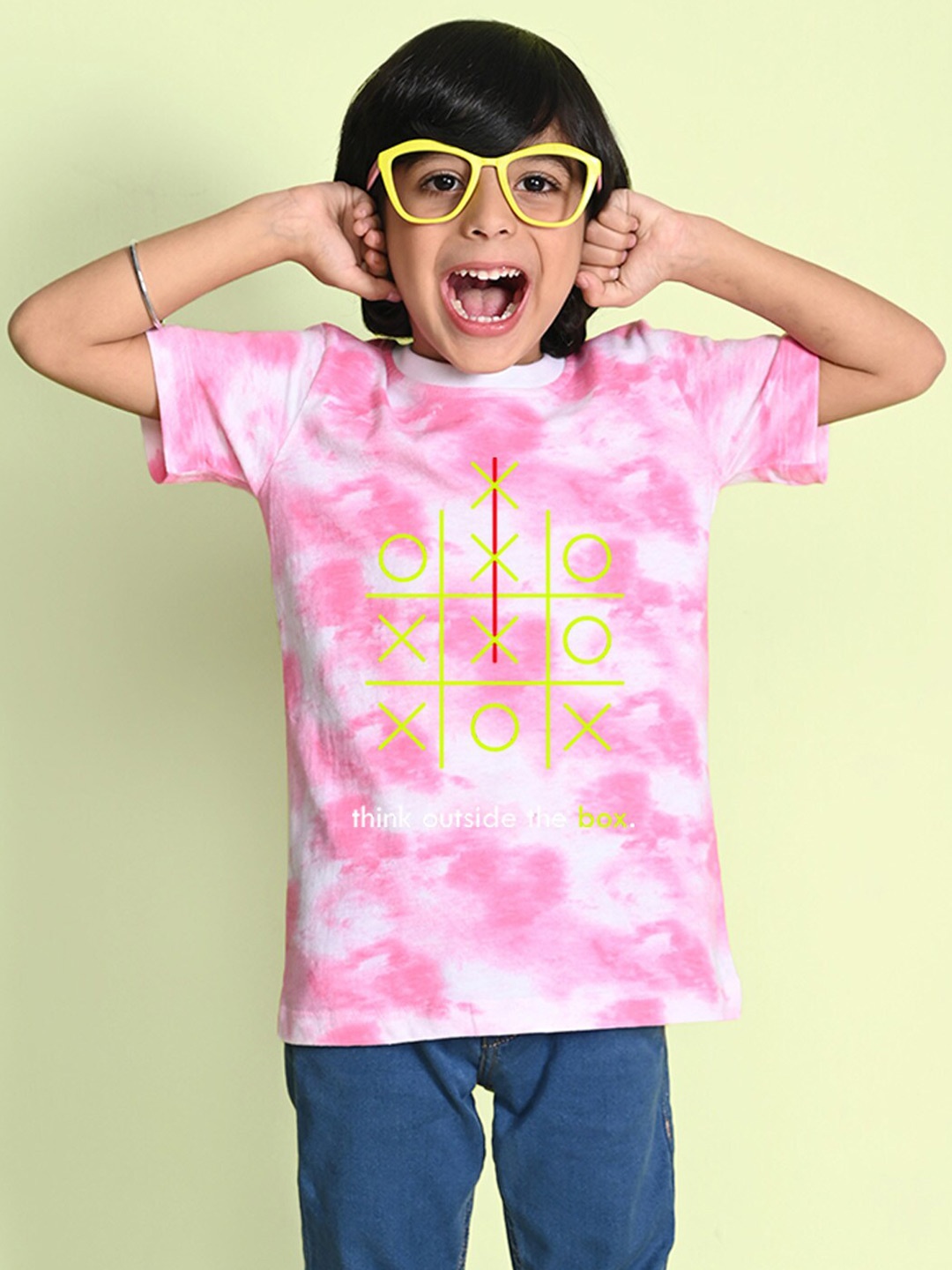 

NUSYL Boys Dyed Round Neck T-shirt, Pink