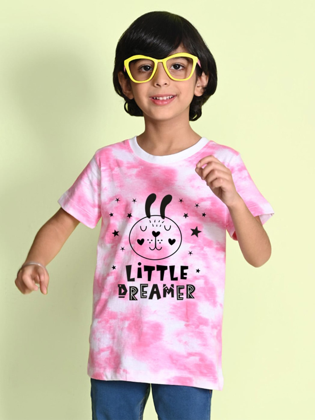 

NUSYL Boys Tie and Dye Dyed T-shirt, Pink