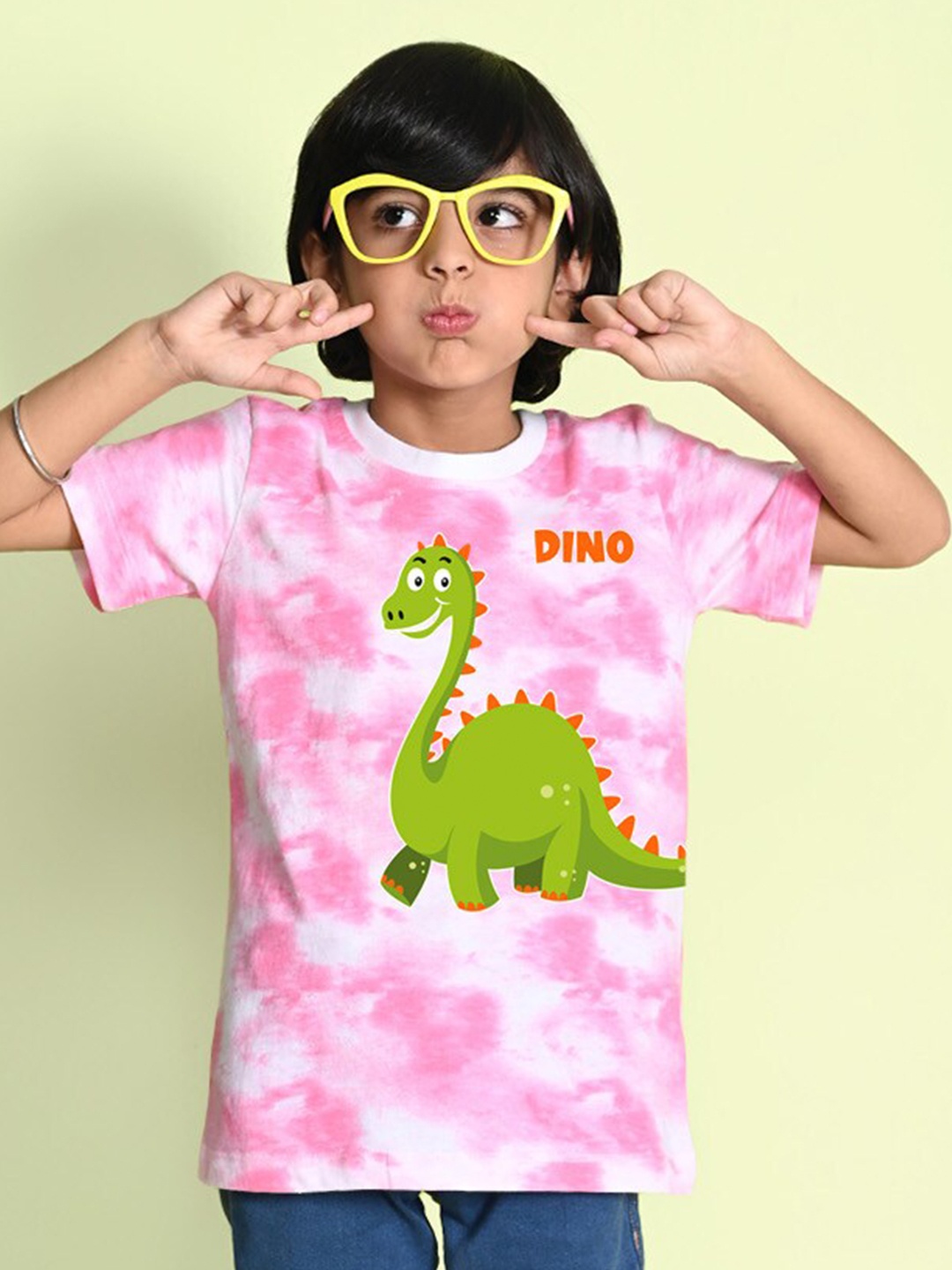 

NUSYL Boys Tie and Dye Dyed T-shirt, Pink