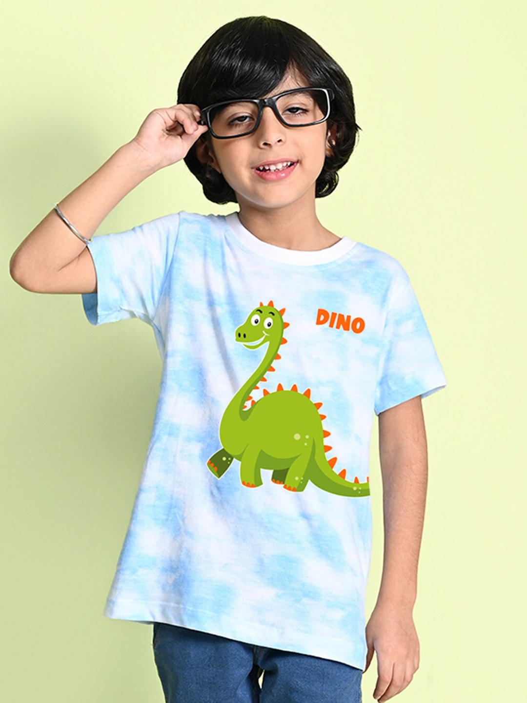 

NUSYL Boys Dyed Round Neck T-shirt, Blue