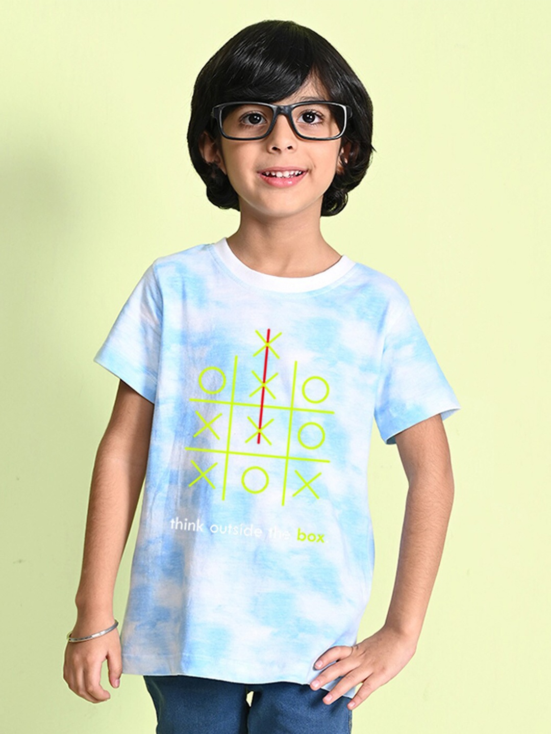 

NUSYL Boys Dyed Round Neck T-shirt, Blue