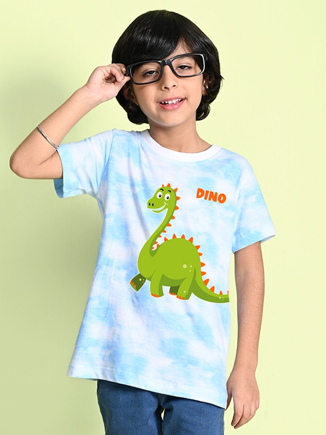 

NUSYL Boys Dyed Round Neck T-shirt, Blue