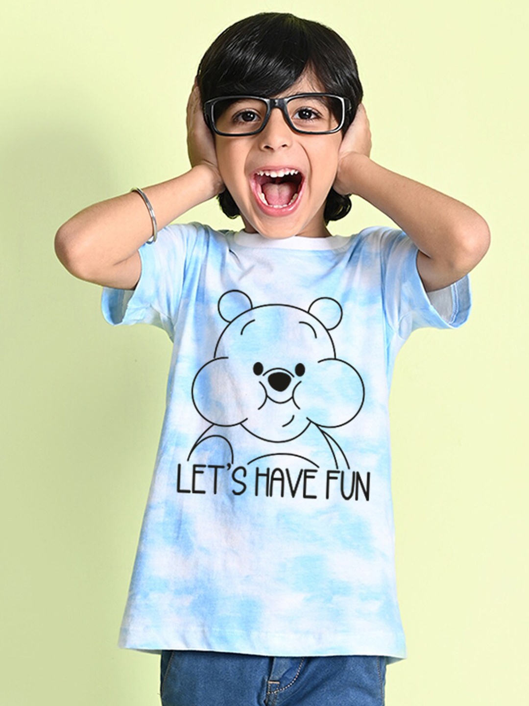 

NUSYL Boys Winnie The Pooh Printed T-shirt, Blue