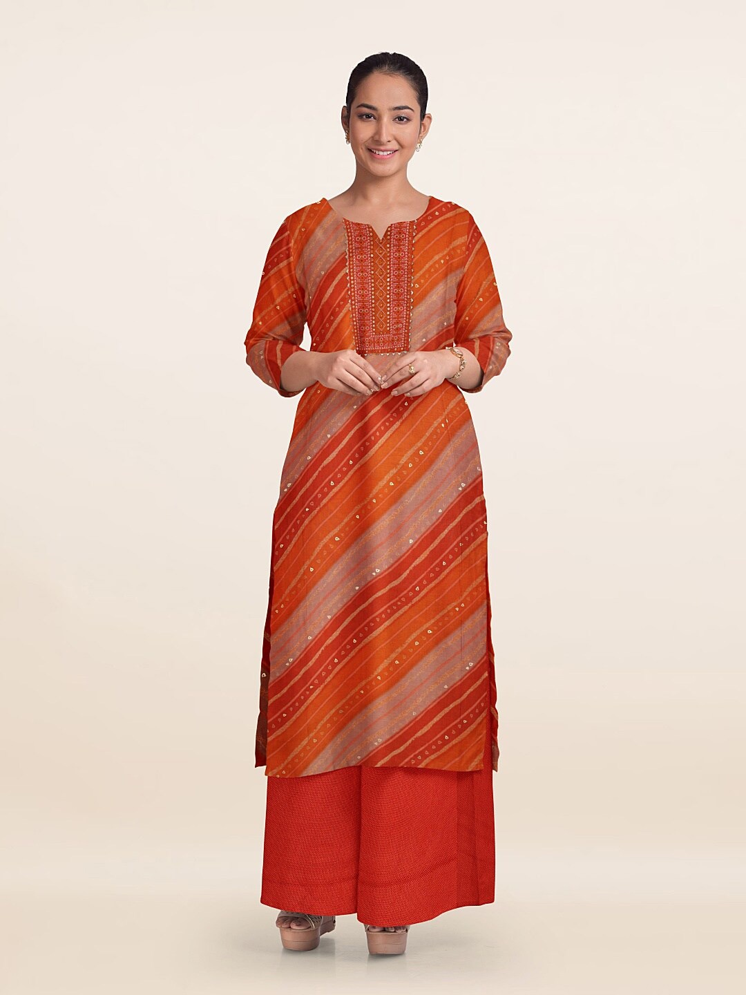 

Pothys Unstitched Dress Material, Red