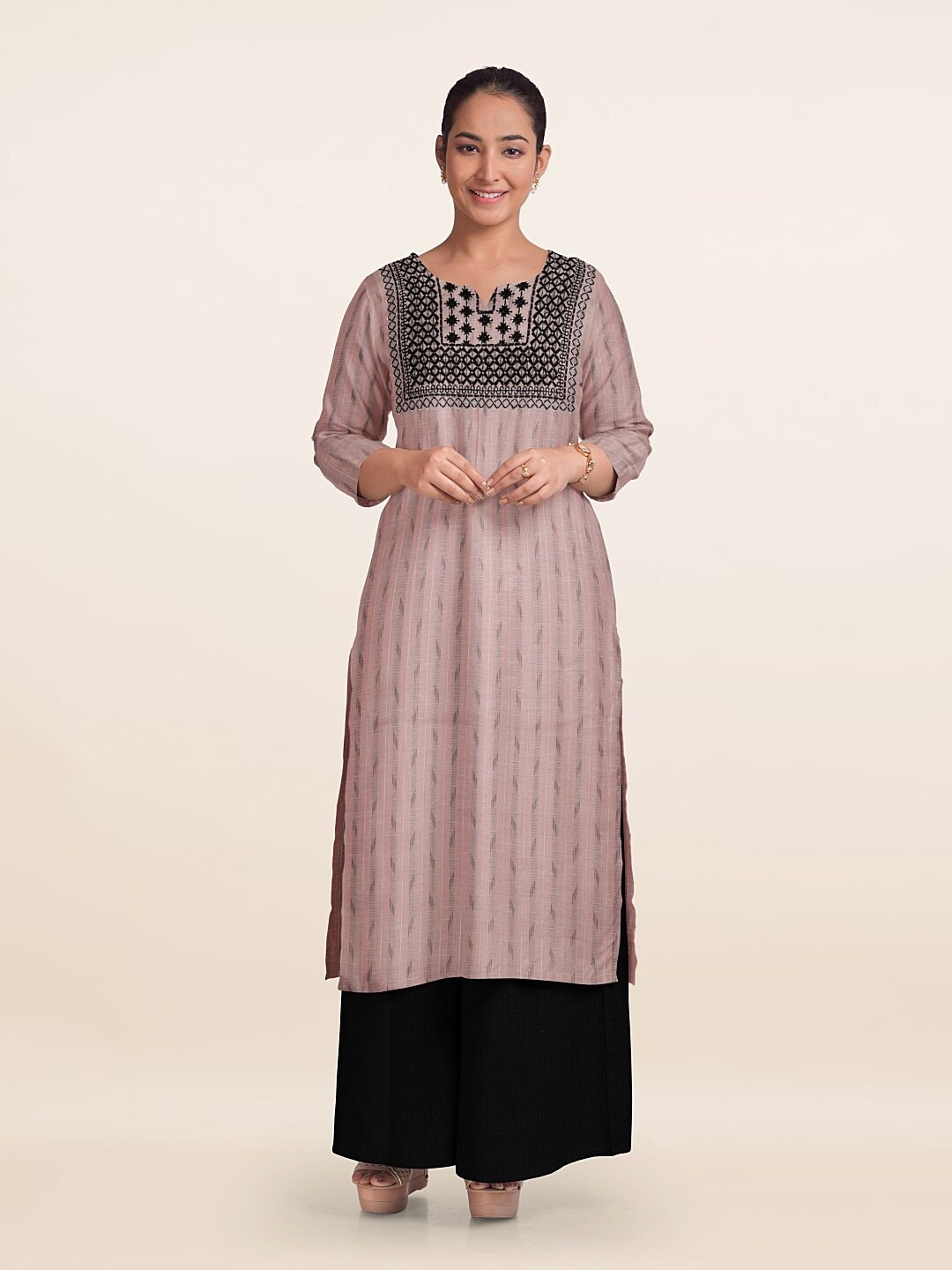

Pothys Unstitched Dress Material, Pink