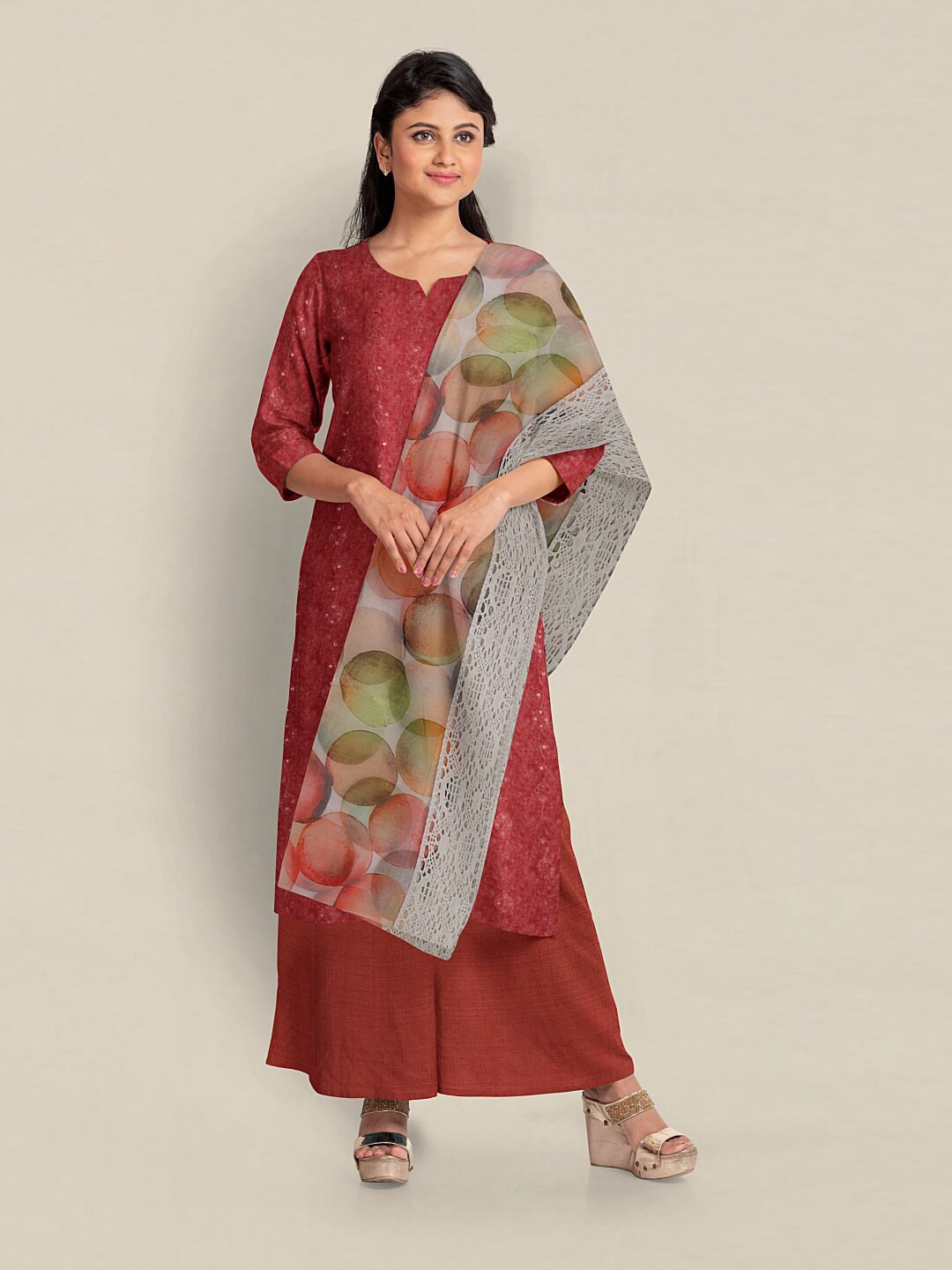 

Pothys Embroidered Unstitched Dress Material, Pink