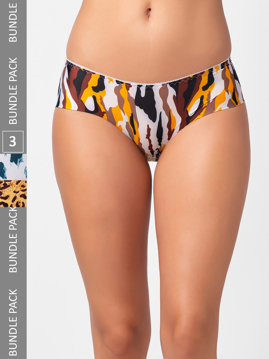 

FashionRack Women Pack Of 3 Assorted Hipster Briefs