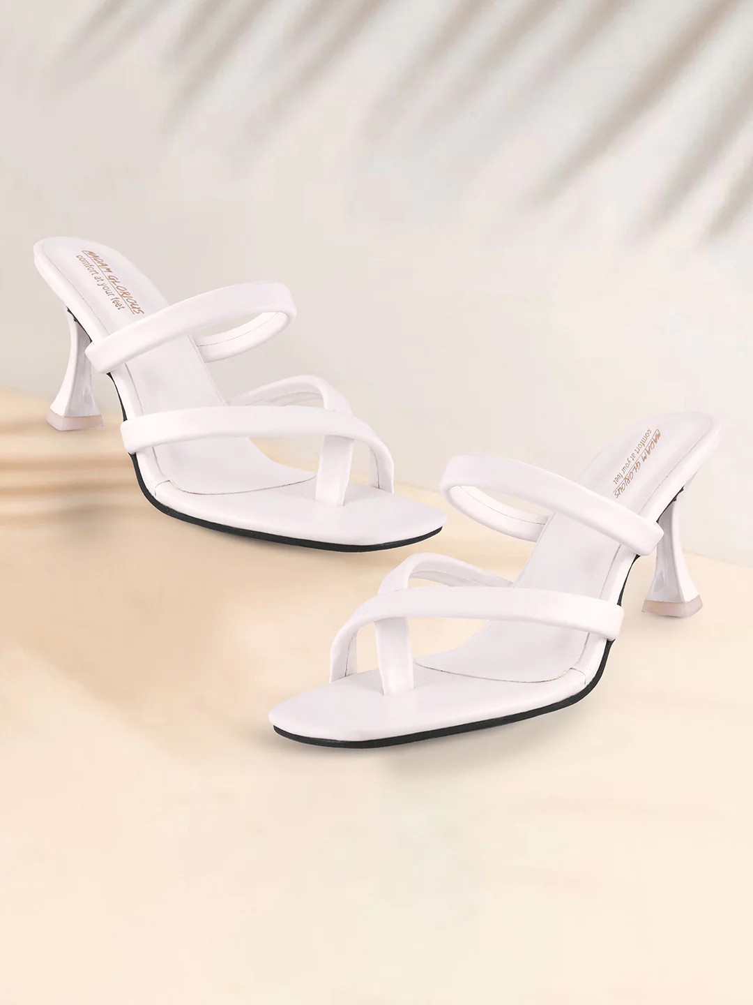 

madam glorious One-Toe Platform Heels, White