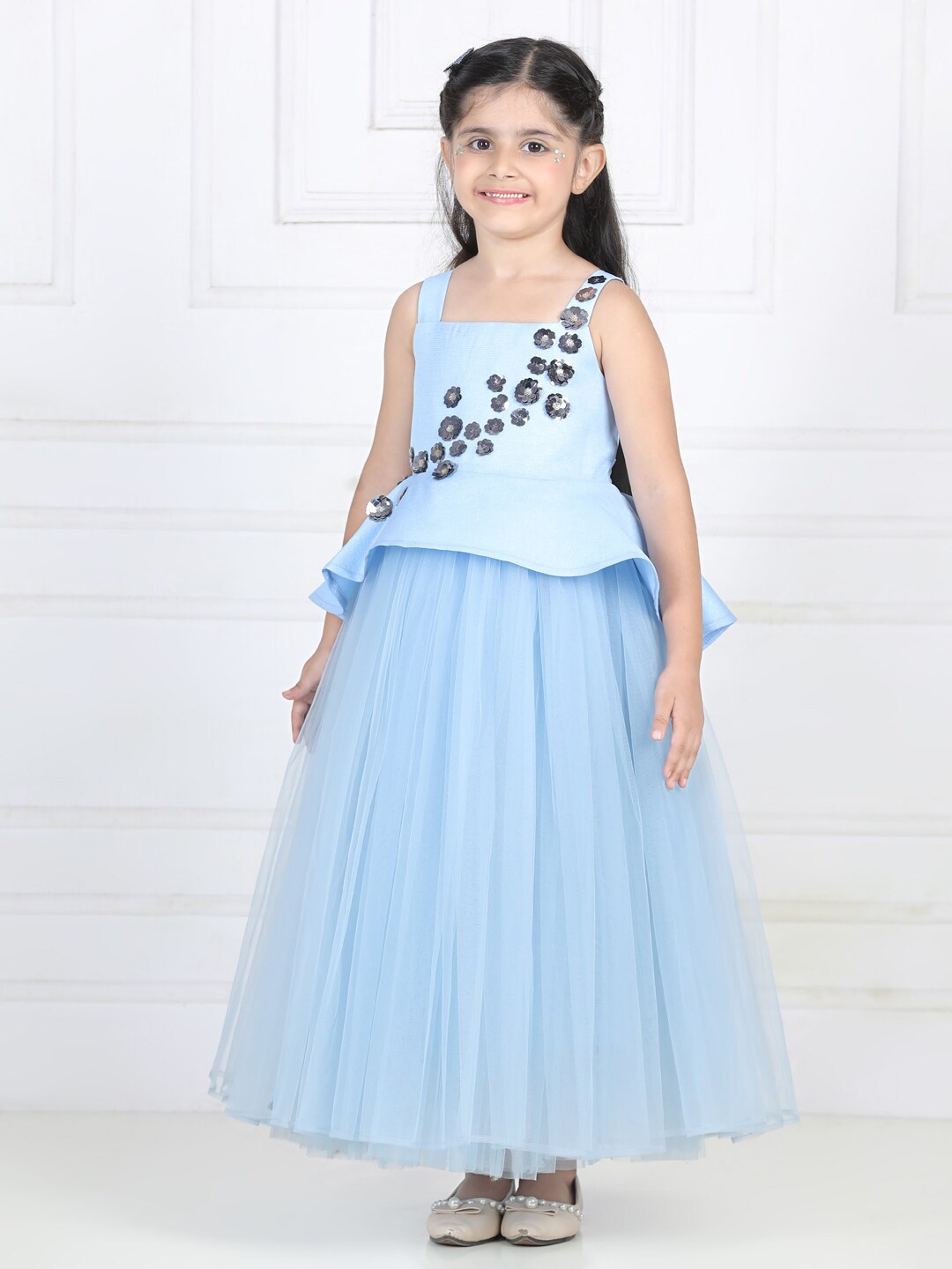 

Toy Balloon kids Girls Net Maxi Dress, Blue