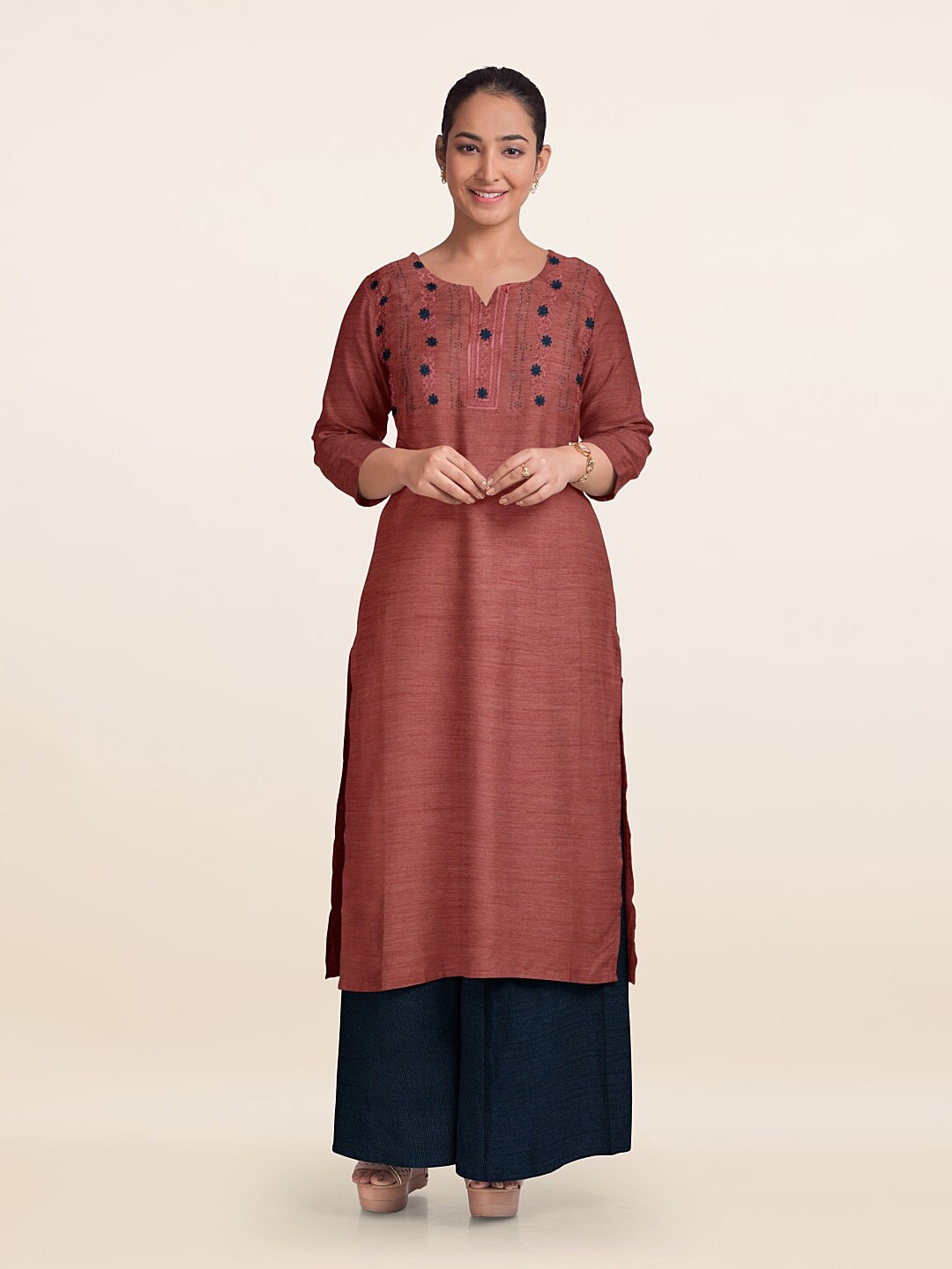 

Pothys Unstitched Dress Material, Pink