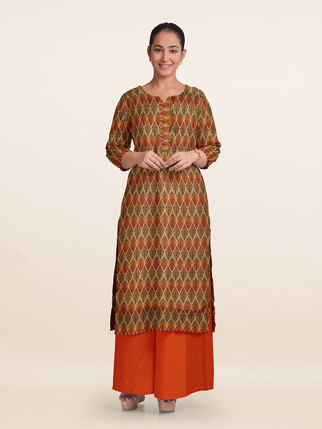 

Pothys Unstitched Dress Material, Gold