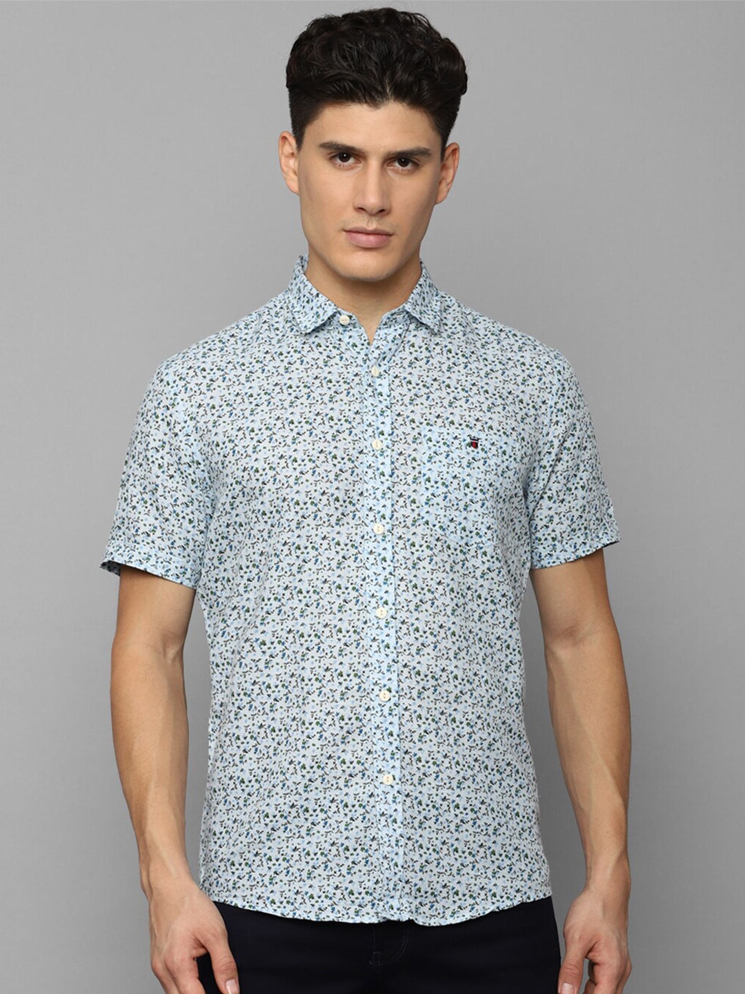 

Louis Philippe Jeans Men Slim Fit Floral Printed Casual Shirt, Blue