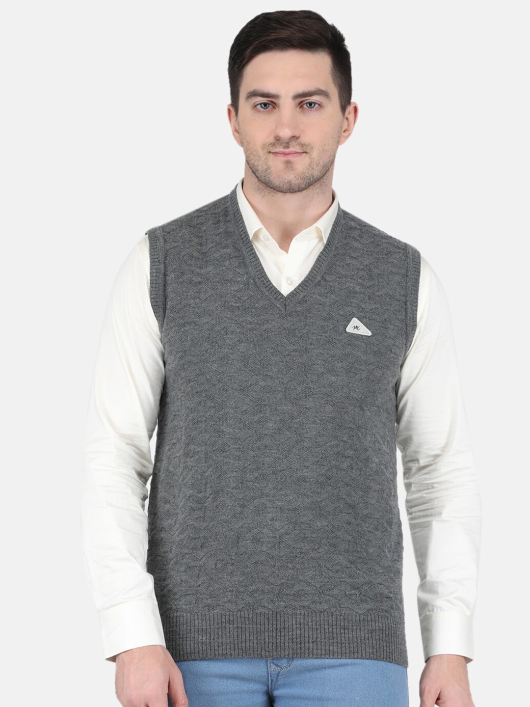 

Monte Carlo Men Wool Sweater Vest, Grey