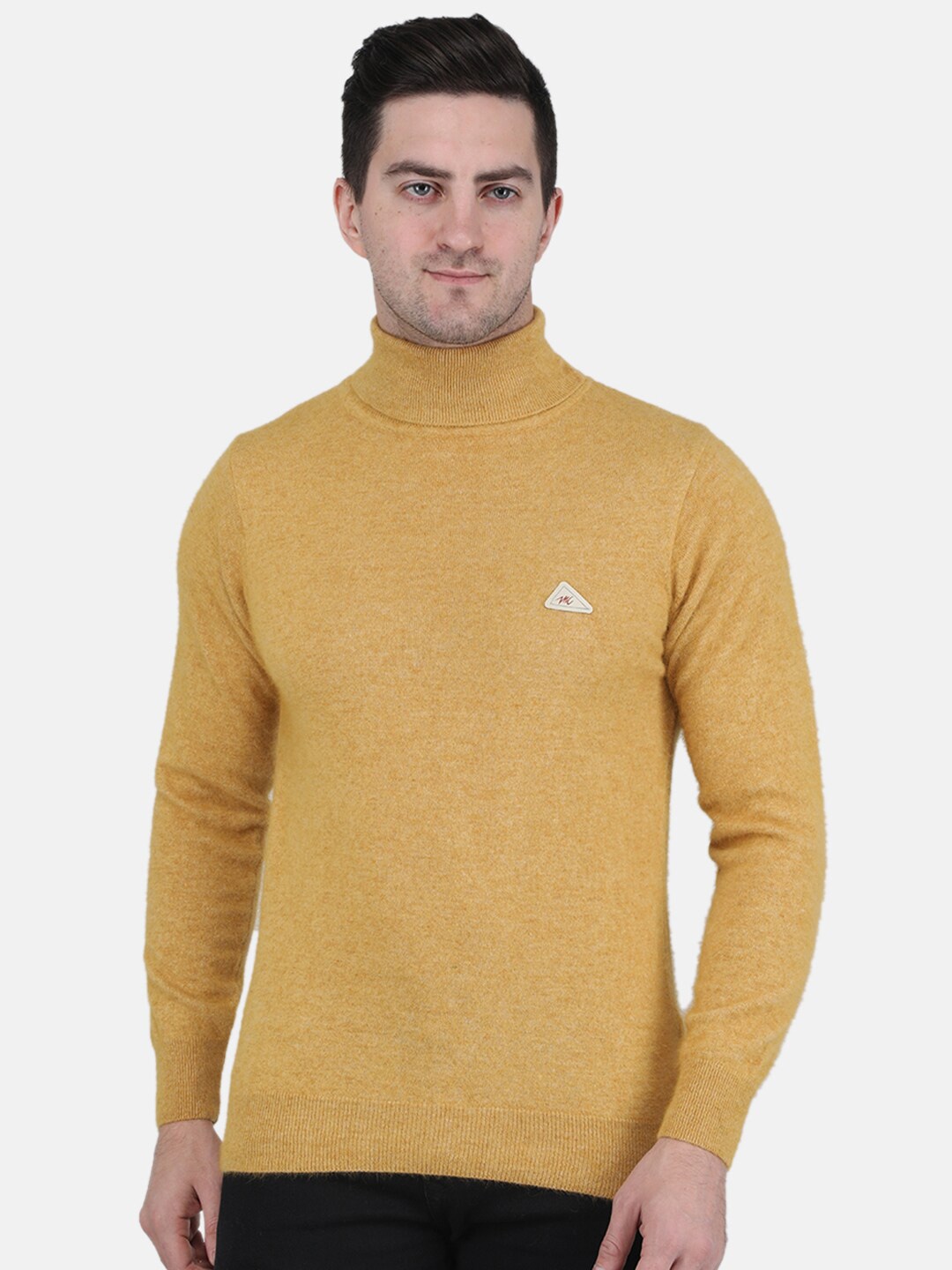 

Monte Carlo Men Turtle Neck Wool Pullover, Yellow