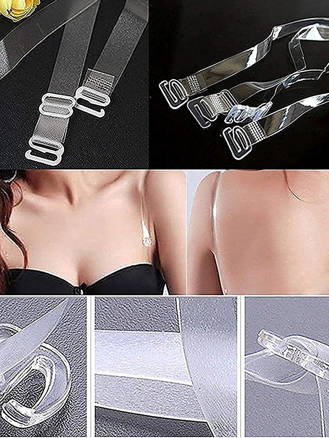 

AROUSY Bra Straps Extender, Transparent