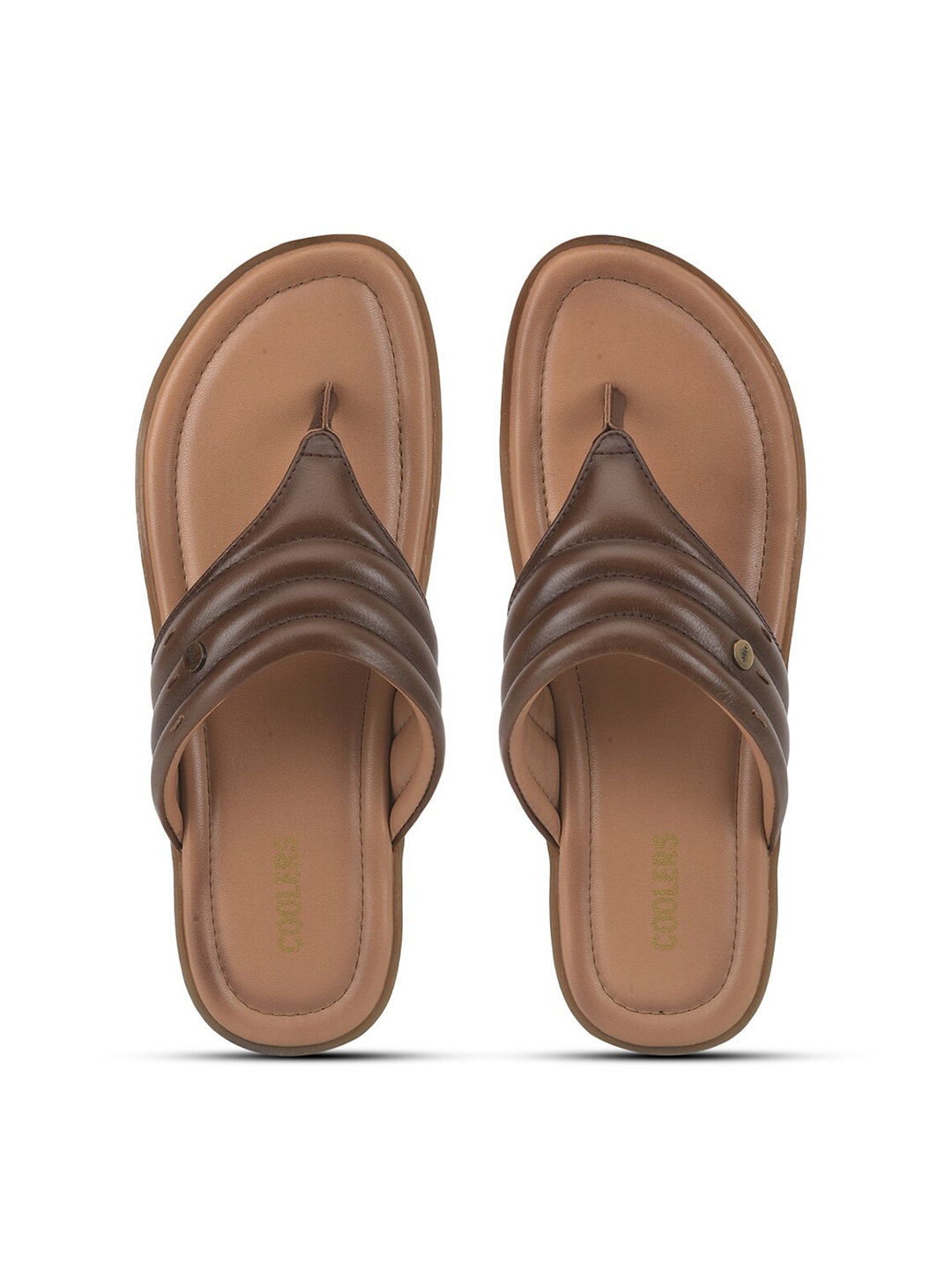 

Liberty Men Solid Thong Flip-Flops, Tan