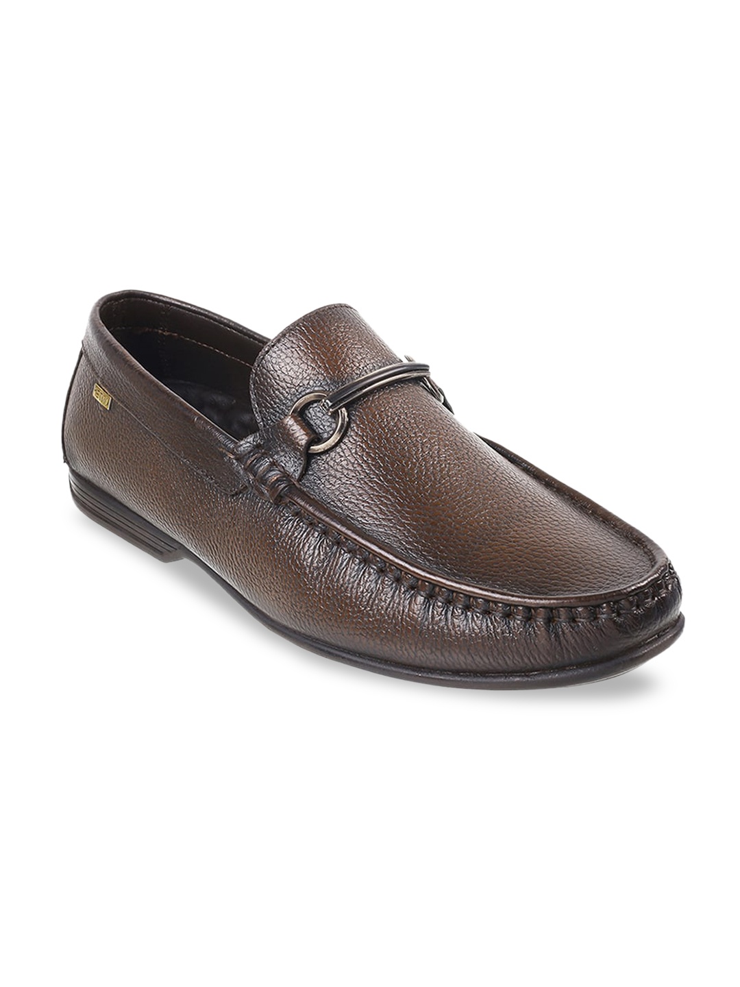 

Metro Men Textured Leather Loafers, Brown