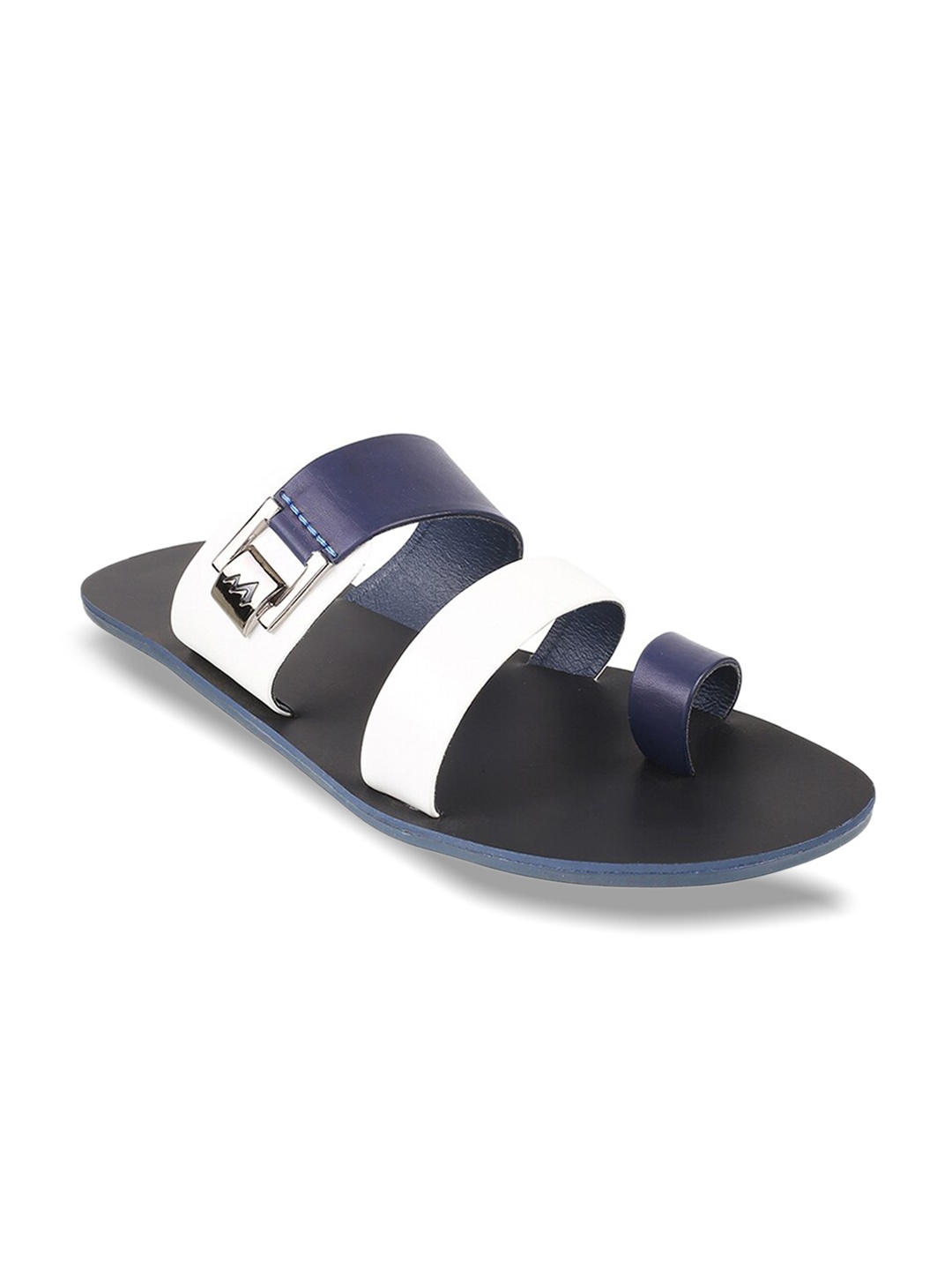 Metro Men Leather Comfort Sandals, Navy blue